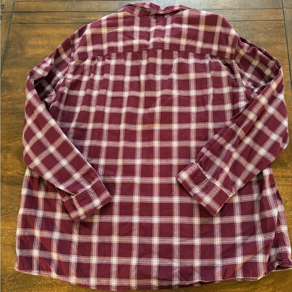 Alesbury Denali Double Cloth Cotton LS Plaid Button Shirt Men 2XL Red Maroon - Picture 2 of 8